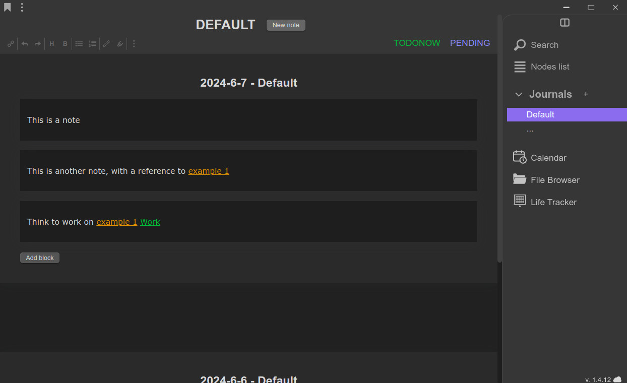 LifeJournal screenshot